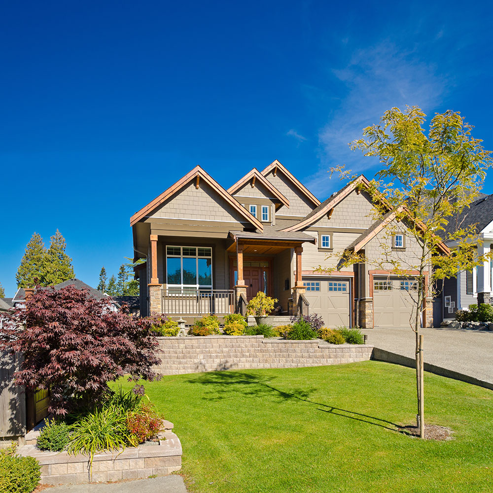 Luxury house on a sunny day